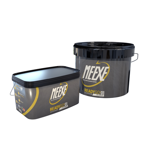 Black bucket of 10kg of Meexe Ready Go! 01